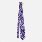 Cravate Navy-Blue & Lavender Floral Damas (Dos)