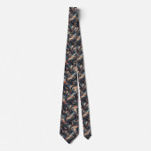 Cravate Navy Blue Professionnel et Marbre de Cuivre (Devant)