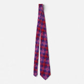 Cravate Navy Blue Red Pink Plaid Tartan Design  (Dos)