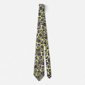 Cravate Navy-Blue & Yellow Floral Damas (Devant)