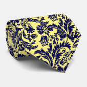 Cravate Navy-Blue & Yellow Floral Damas (Roulé)