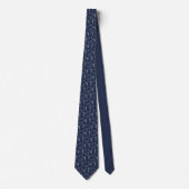 Cravate Navy Botanical Tie – Formal Nature Lover (Devant)