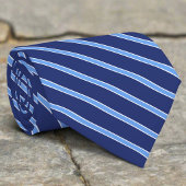 Cravate Navy et rayures bleu clair Luxe Garçons d'honneur
