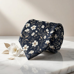 Cravate Navy Floral