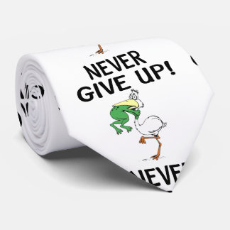 Cravate Ne jamais renoncer à la motivation pélican et gren