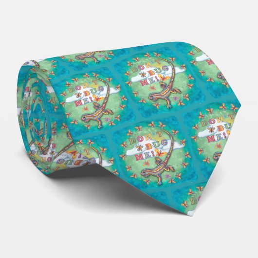 Cravate Ne m'embête pas Lézard  (Roulé)