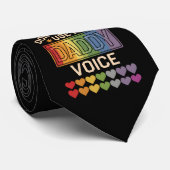 Cravate Ne m'oblige pas à utiliser Daddy Voice Gay Rainbow (Roulé)