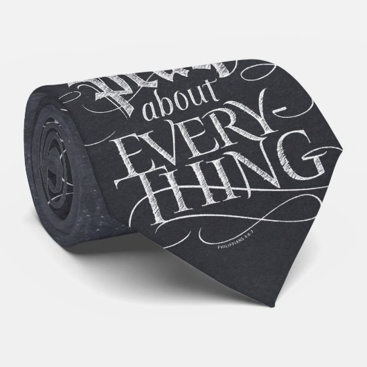 Cravate NE VOUS INQUIÉTEZ PAS - Chalkboard Calligraphy Chr (Roulé)