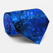 Cravate Nébuleuse spatiale de la galaxie bleue (Roulé)