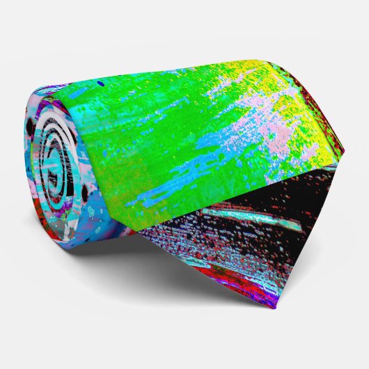 Cravate Neck Tie – Abstract Grid (Roulé)