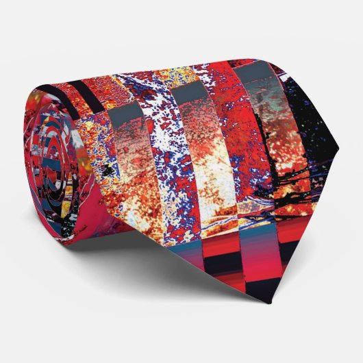 Cravate Neck Tie – Fragmented Pulse (Roulé)