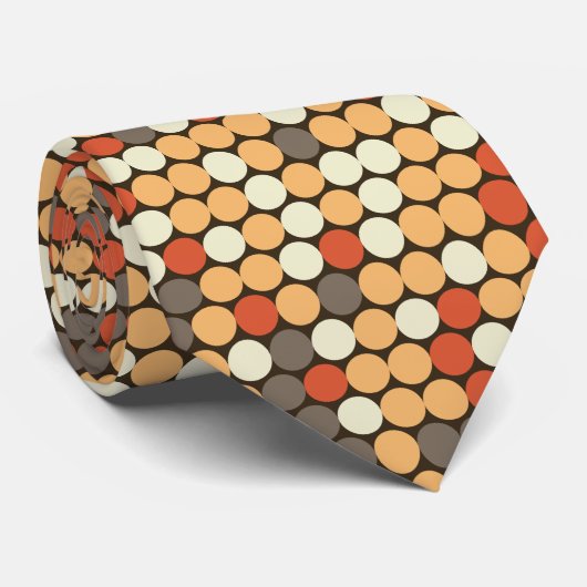 Cravate Neck Tie with dots in retro tone (Roulé)