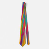 Cravate Necktie à rayures de couleur néon (Devant)