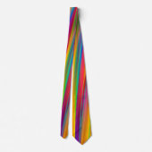 Cravate Necktie à rayures de couleur néon (Dos)