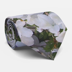 Cravate Necktie - Azalée blanche