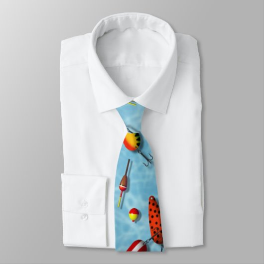 Cravate Necktie - Bobs de pêche et leures (Attaché)