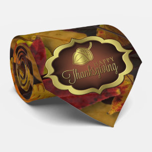 Cravate Necktie - Bon thanksgiving automnal
