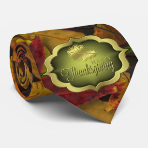 Cravate Necktie - Bon thanksgiving automnal