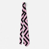 Cravate Necktie Buddy Black Rose Zig Zag Motif (Dos)