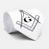 Cravate Necktie Carré et Compass (Roulé)
