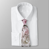 Cravate Necktie - Collage Rose victorien (Attaché)