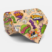 Cravate NECKTIE - Comic Sound Effect Images - Boom! Zap! (Roulé)