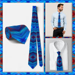 Cravate NECKTIE - Couleurs bleu avec rouge - Mandala Desig<br><div class="desc">Une image dans les tons bleus avec rouge et plus est présentée sur cette jolie cravate masculine (chemise et modèle non inclus). L'image couvre l'avant et l'arrière de la cravate. ► Il ne peut pas être retiré ou remplacé de l'avant (voir NOTE ci-dessous) mais peut être repositionné pour un aspect...</div>