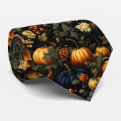 Cravate Necktie d'art floral citrouille (Roulé)