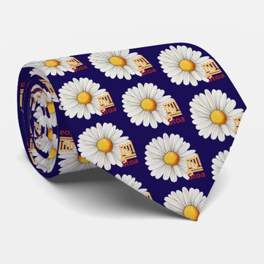 Cravate Necktie de la marine Stoa Daisy (Roulé)