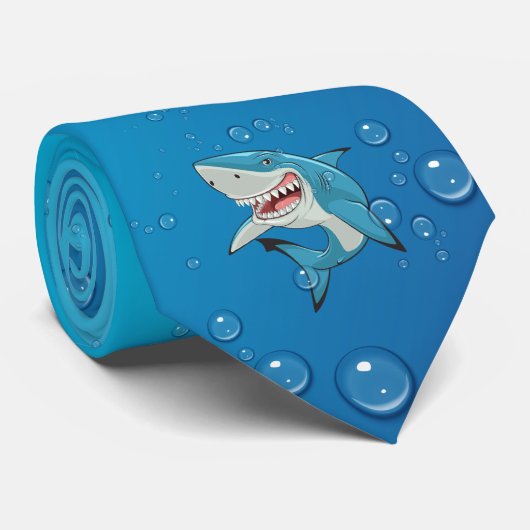 Cravate Necktie de Motif sous-marin de requin (Roulé)