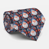 Cravate Necktie de Père Noël nordique (Roulé)