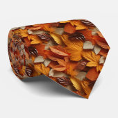 Cravate Necktie des feuilles d'automne 3D (Roulé)