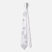 Cravate Necktie du flocon de neige de Noël (Devant)