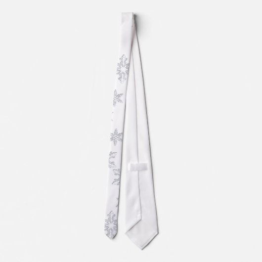 Cravate Necktie du flocon de neige de Noël (Dos)