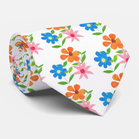 Cravate Necktie florale (Roulé)