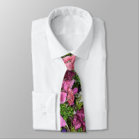 NECKTIE FLORALE/PETUNIAS DU MENS