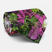 CRAVATE NECKTIE FLORALE/PETUNIAS DU MENS (Roulé)