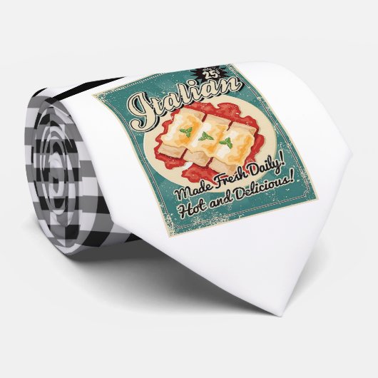 Cravate Necktie italienne rétro (Roulé)