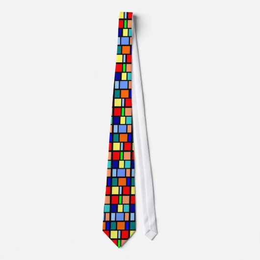 Cravate Necktie Motif colorée (Devant)