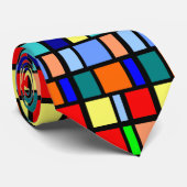 Cravate Necktie Motif colorée (Roulé)