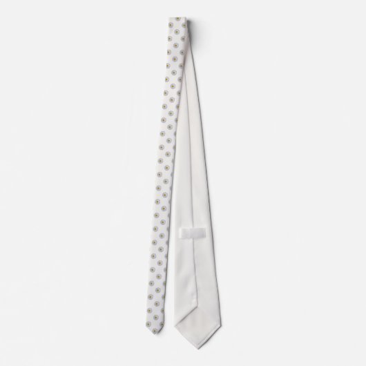 Cravate Necktie - New Daisy on Off White (Dos)
