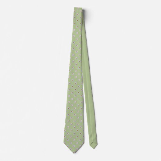 Cravate Necktie - New Daisy on Sage (Devant)