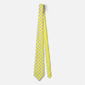 Cravate Necktie - Nouvelle marguerite sur Jaune (Devant)