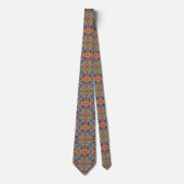 Cravate NECKTIE - Tons bleu, vert jaune et rose (Devant)