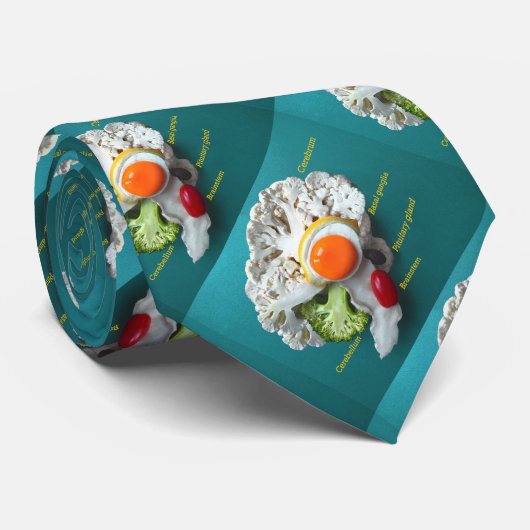 Cravate Necktie with brains (Roulé)