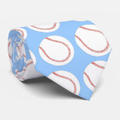 Cravate Neckties Red White Baseball (Roulé)