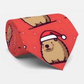 Cravate Neige de Noël Capybara (Roulé)