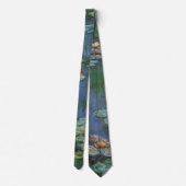 Cravate Nénuphars de Claude Monet, Fleurs Vintages (Dos)