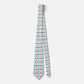 Cravate Neo Memphis Style Motif 02 coloré (Devant)