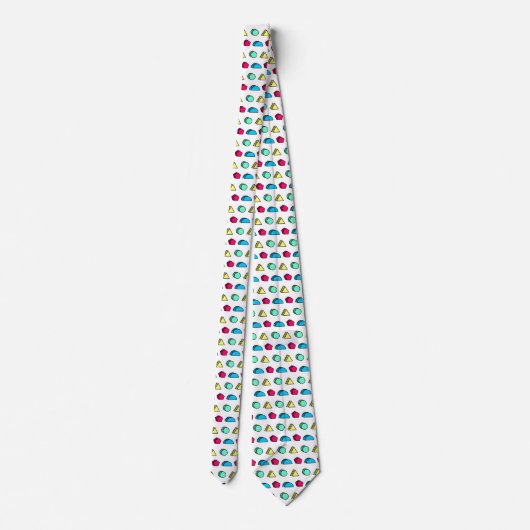 Cravate Neo Memphis Style Motif 02 coloré (Dos)